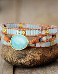 Amazonite Protection Wrap Bracelet | Alloy 3