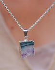 Amethyst Pendant Necklace | Stainless Steel 0