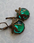 Antique Gold Dragonfly Earrings | Antique-Colored Metal 5