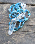 Apatite and Quartz Crystal Necklace | Natural Gemstones 2