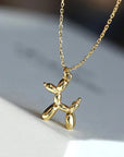 Balloon Dog Pendant Necklace | Gold-Tone 1