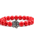 Beaded Paw Bracelet | Natural Stone 7