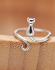 Cat Lover's Delight | Stainless Steel Cat Ring | Durable Cat Jewelry | Adorable Cat Accessory 0