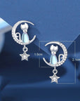 Celestial Cat Earrings | Moon and Star Jewelry | 925 Sterling Silver Earrings 3