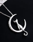 Celestial Cat | Elegant Cat Necklace | Crescent Moon Jewelry | Whimsical Accessories 5