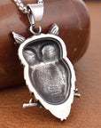 Celtic Owl Wisdom Pendant Necklace | Stainless Steel 2