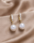 Chic Pearl & Zirconia Earrings | Handmade 0