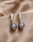 Chic Pearl & Zirconia Earrings | Handmade 1
