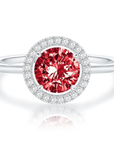 Crimson Glow Promise Ruby Ring | White Gold 0