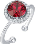 Crimson Glow Promise Ruby Ring | White Gold 2