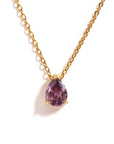 Crystal Teardrop Birthstone Necklace | Stainless Steel 8