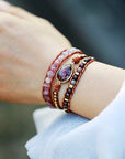 Dazzling Rhodonite Wrap Bracelet | Rhodonite 1