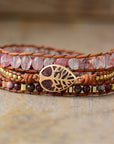 Dazzling Rhodonite Wrap Bracelet | Rhodonite 3
