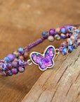 Druzy Purple Opal Butterfly Bracelet | Zinc Alloy 0