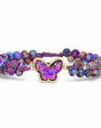 Druzy Purple Opal Butterfly Bracelet | Zinc Alloy 3