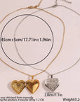 Elegant Gold Heart Photo Locket Necklace | Gold 3