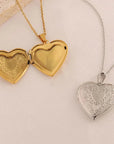Elegant Gold Heart Photo Locket Necklace | Gold 6