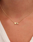 Elegant Heart Initial Necklace | Gold 1