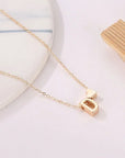 Elegant Heart Initial Necklace | Gold 3