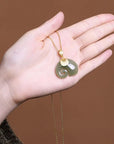 Elegant Jade Elephant Pendant Necklace | 18K Gold Plated Chain | Symbol of Strength and Wisdom 3