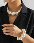 Elegant Pearl Necklace and Bracelet Set | Freshwater Pearls 0