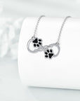Eternal Bond Necklace | Infinity Symbol Jewelry | Paw Print Pendant | Zirconia Accents 1