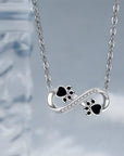 Eternal Paw Necklace | Infinity Symbol Jewelry | Zirconia Accented Pendant 1