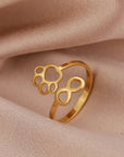 Eternal Paw | Adjustable Infinity Ring | Stainless Steel Pet Tribute | Heartfelt Keepsake 3