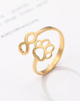 Eternal Paw | Adjustable Infinity Ring | Stainless Steel Pet Tribute | Heartfelt Keepsake 7