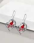 Evelyn's Cardinal Memorial Earrings | Heart Drop Design | Meaningful Jewelry | Symbol of Remembrance 3