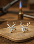 Festive Antler Earrings | Holiday Jewelry | Clear Zircon Accessories 1