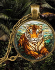 Forest Spirit Animal Glass Pendant Necklace | Glass 6