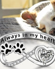 Furry Friend | Infinity Ring | Paw Print Jewelry | Heart Design Tribute 1