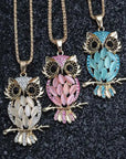 Golden Owl Locket Necklace | Premium Alloy 5