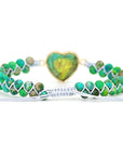 Green Jasper Love Bracelet | Vegan Leather 4