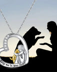 Heart and Dog Pendant Necklace | Sterling Silver 0