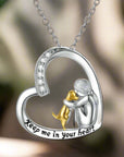Heart and Dog Pendant Necklace | Sterling Silver 1