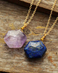 Hexagon Pendant Necklace | Gold Plated 5