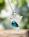 Hummingbird Sparkle Necklace | Sterling Silver 0
