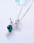 Hummingbird Sparkle Necklace | Sterling Silver 1