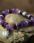 Illustrious Sunburst Charm Bracelet | Lapis Lazuli and Amethyst 1