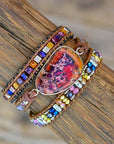 Imperial Jasper & Agate Wrap Bracelet | Alloy 0