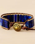 Intense Lapis Lazuli Protection Bracelet | Lapis and Leather 2