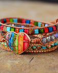 Jasper Chakra Love Bracelet | Gold-Plated Alloy 3