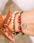 Jasper and Carnelian Mala Bead Bracelets | Natural Stones 4
