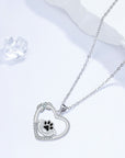 Little Feet Dog Paw Print Necklace | Silver-plated Alloy 2