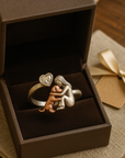 Loyal Companion | Sterling Silver Dog Ring | Heart-Shaped Zirconia | Adjustable Fit 2