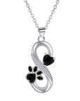 Loyalty Link Necklace | Infinite Symbol Jewelry | Heart Design | Paw Print Pendant 0