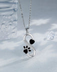 Loyalty Link Necklace | Infinite Symbol Jewelry | Heart Design | Paw Print Pendant 2