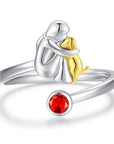 Loyalty Ring | Sterling Silver Dog Jewelry | Adjustable Dog Lover Ring 1